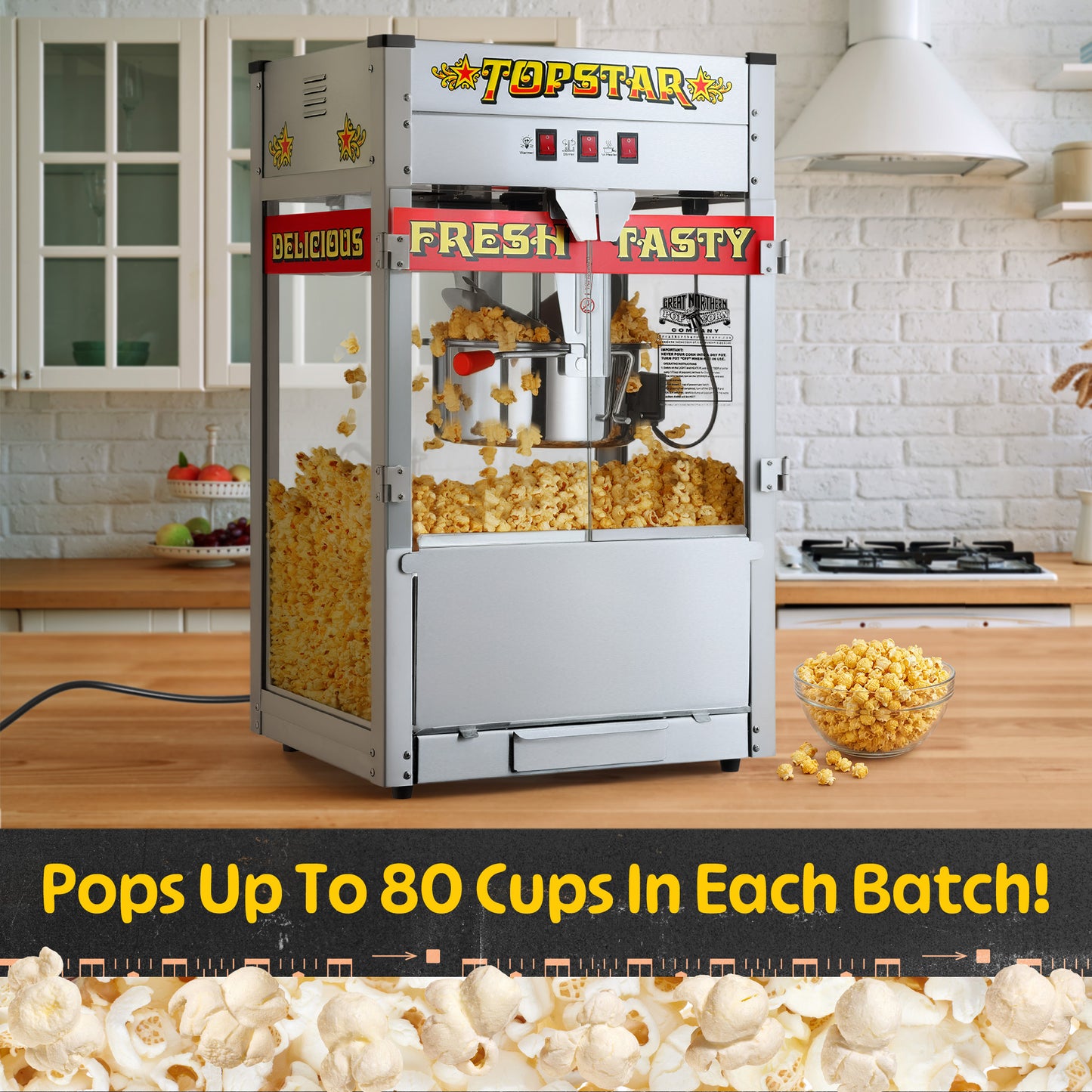 Great Northern Popcorn 12oz Popcorn Machine, Red