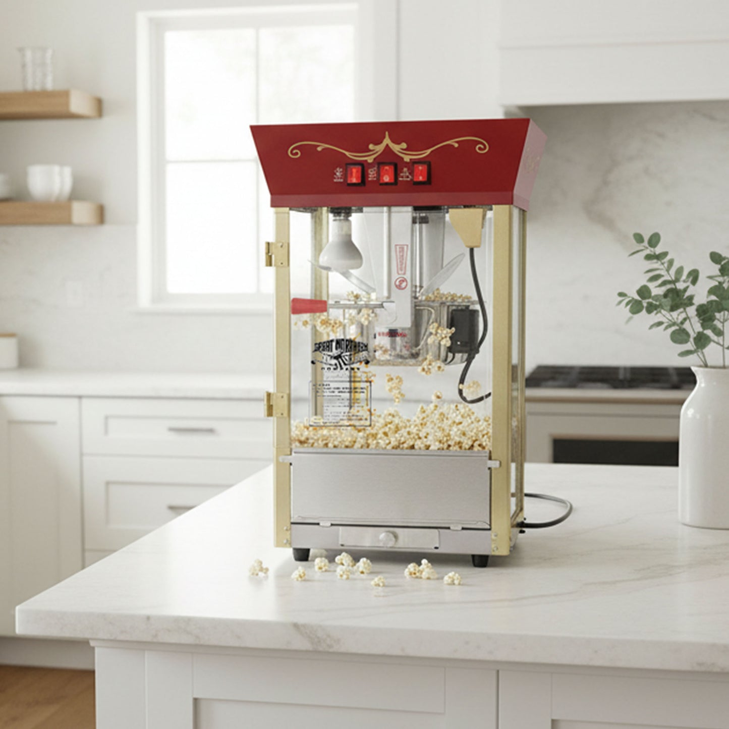 Great Northern Popcorn 8oz Matinee Popper, Red