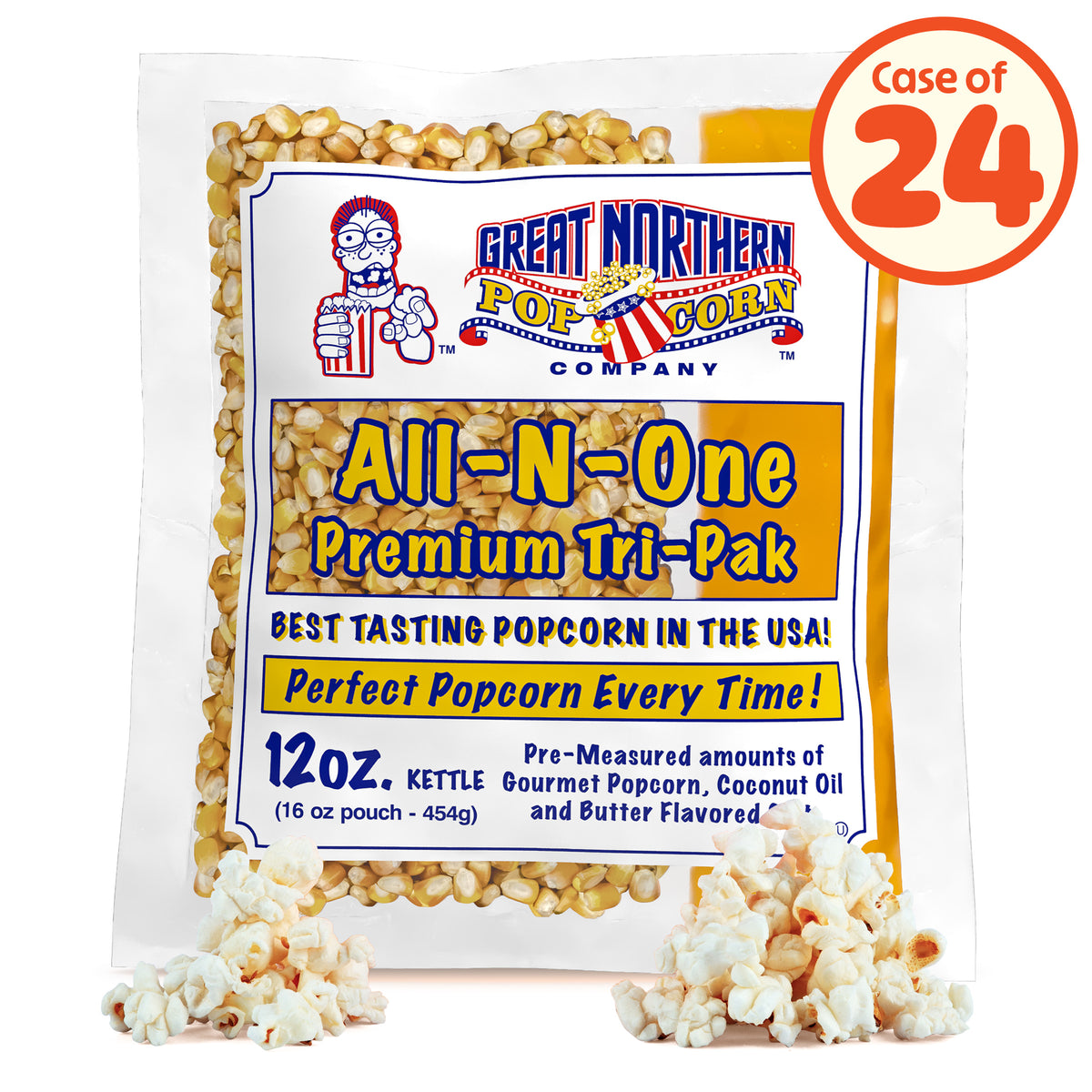 Great Northern Popcorn 12oz Size, 24 Kernel Pack Case