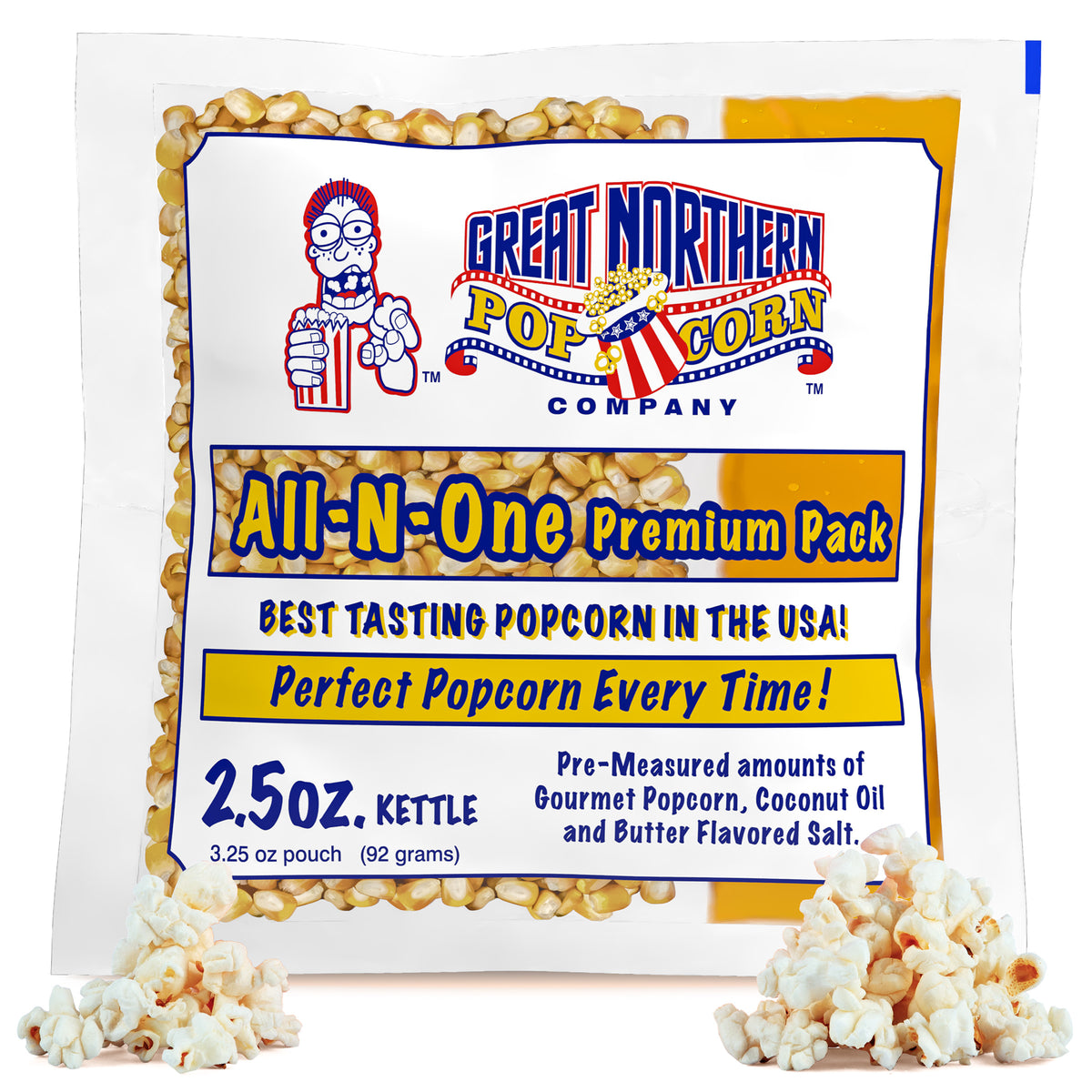 Great Northern Popcorn 2.5oz Size, 80 Kernel Pack Case