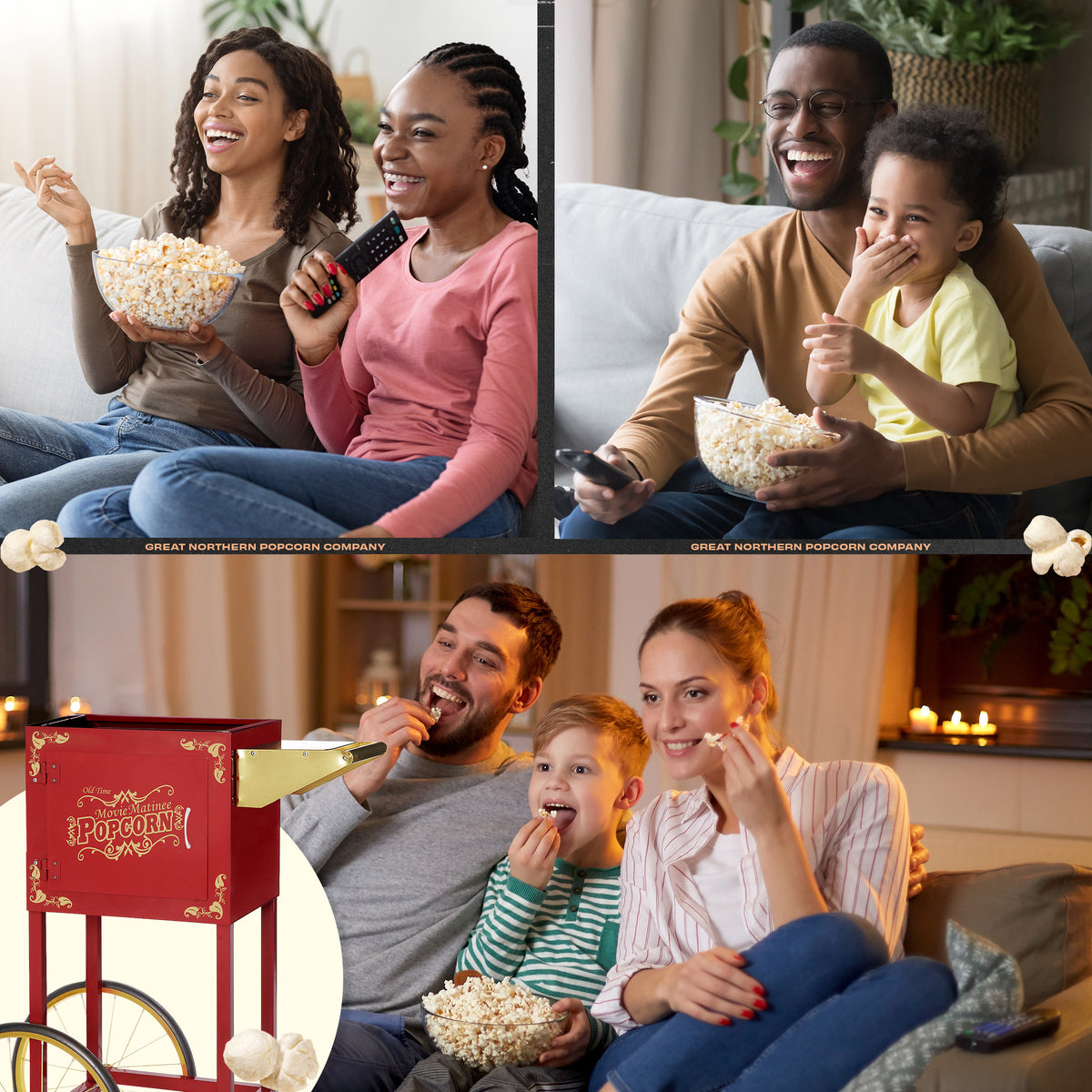 Great Northern Popcorn Matinee Rolling Cart, Red