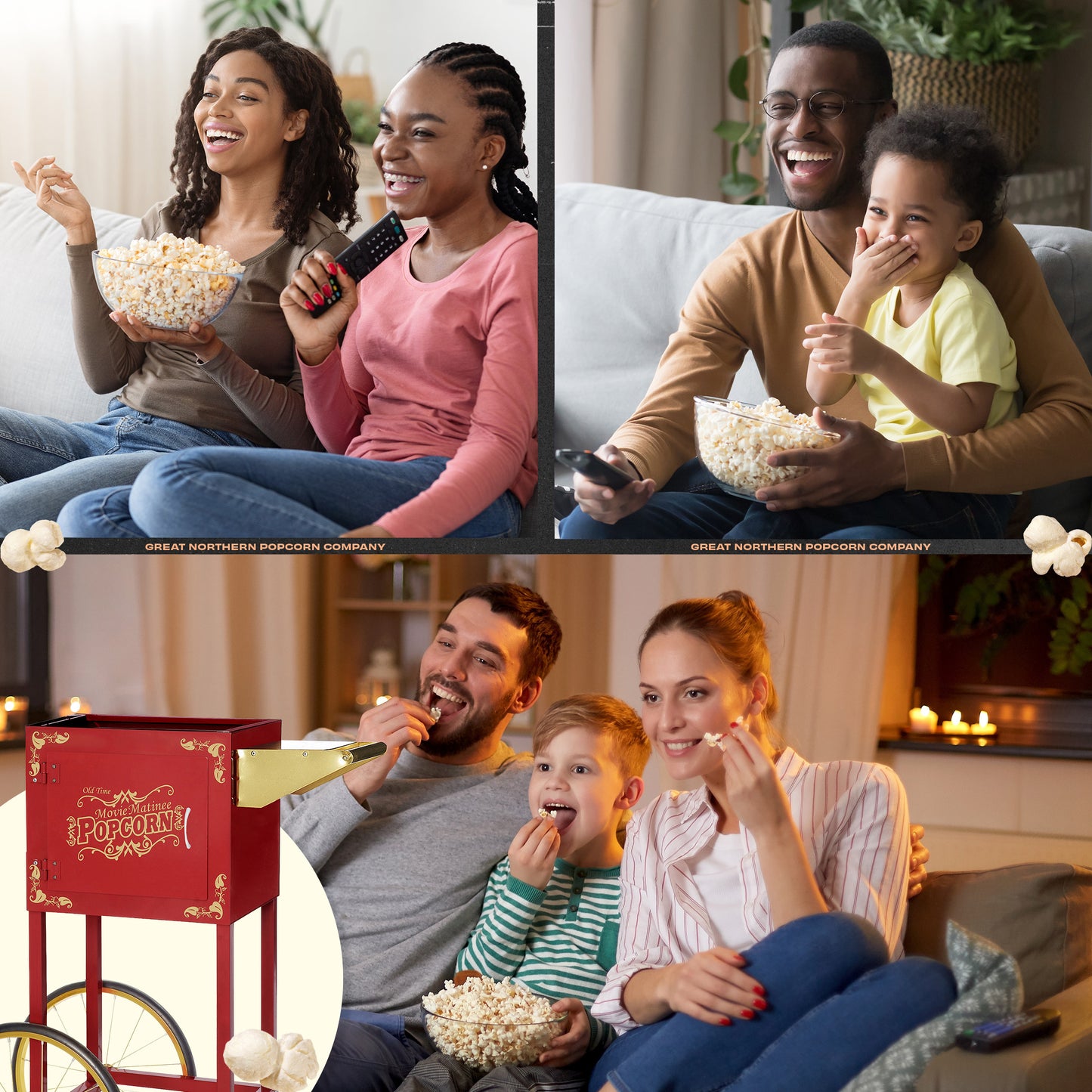 Great Northern Popcorn Matinee Rolling Cart, Red