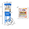 Great Northern Popcorn 8oz Popper with Cart, Blue