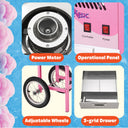 Cotton Candy Machine with Cart, Pink