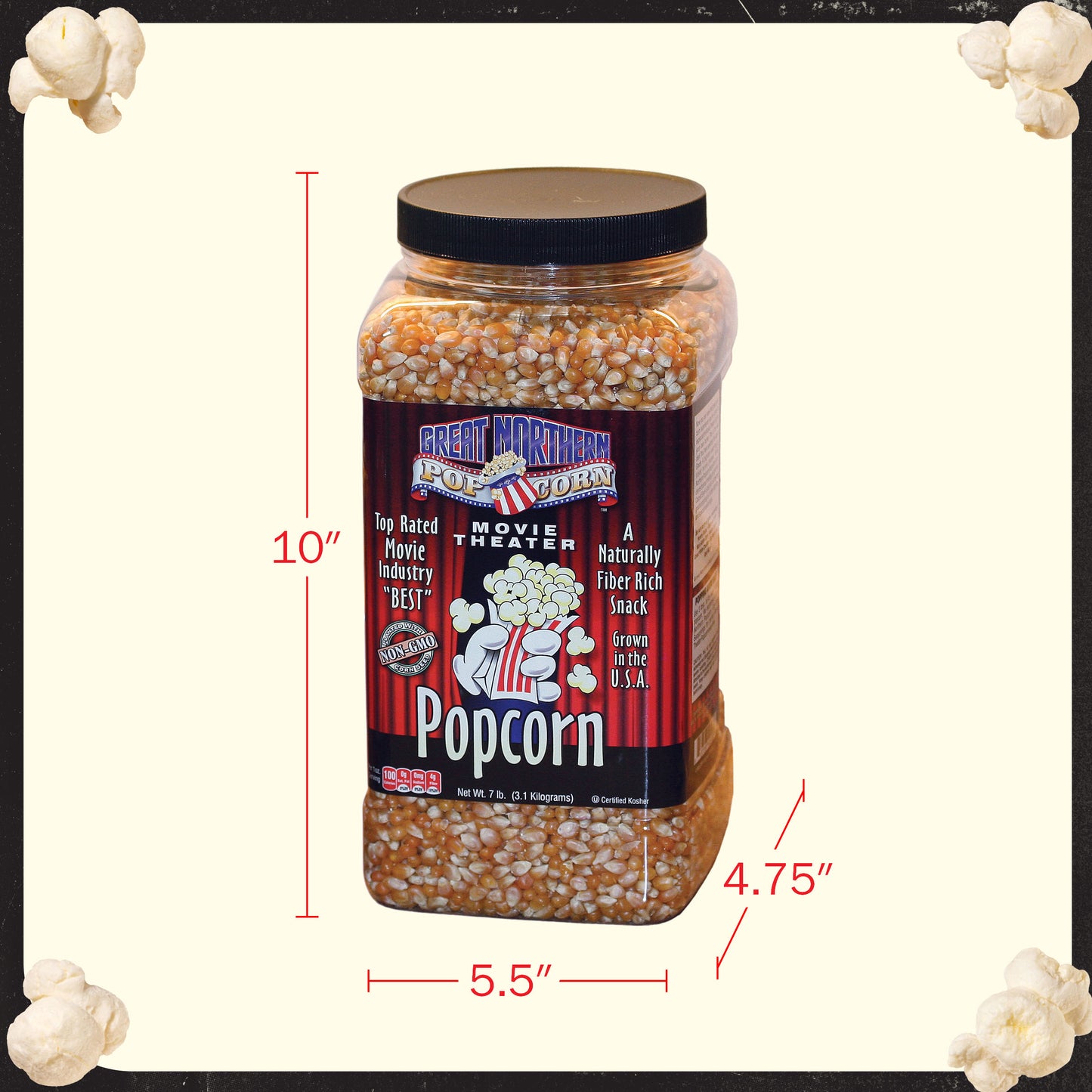 Great Northern Popcorn 7lbs Yellow Popcorn Kernels