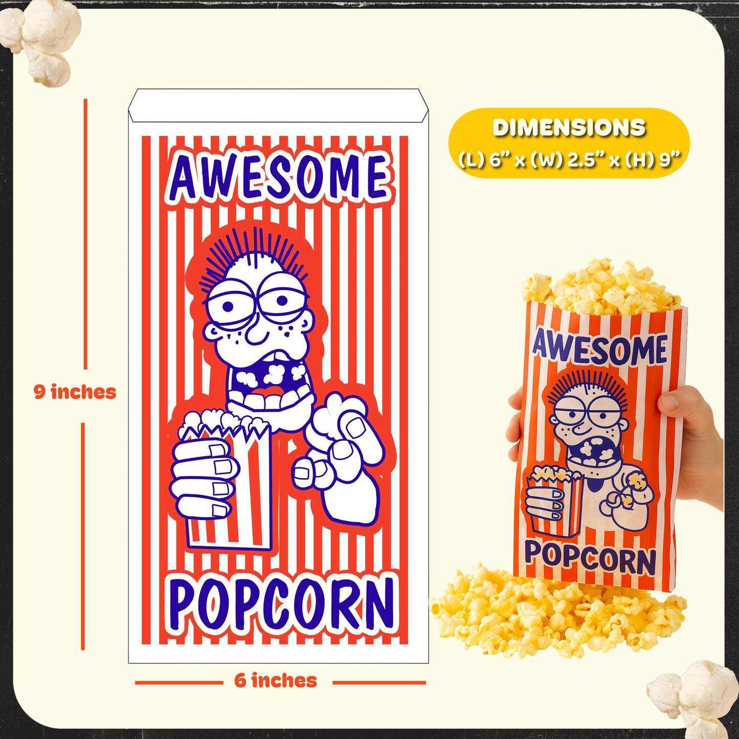 Great Northern Popcorn 2oz Serving Bags, 100 Count