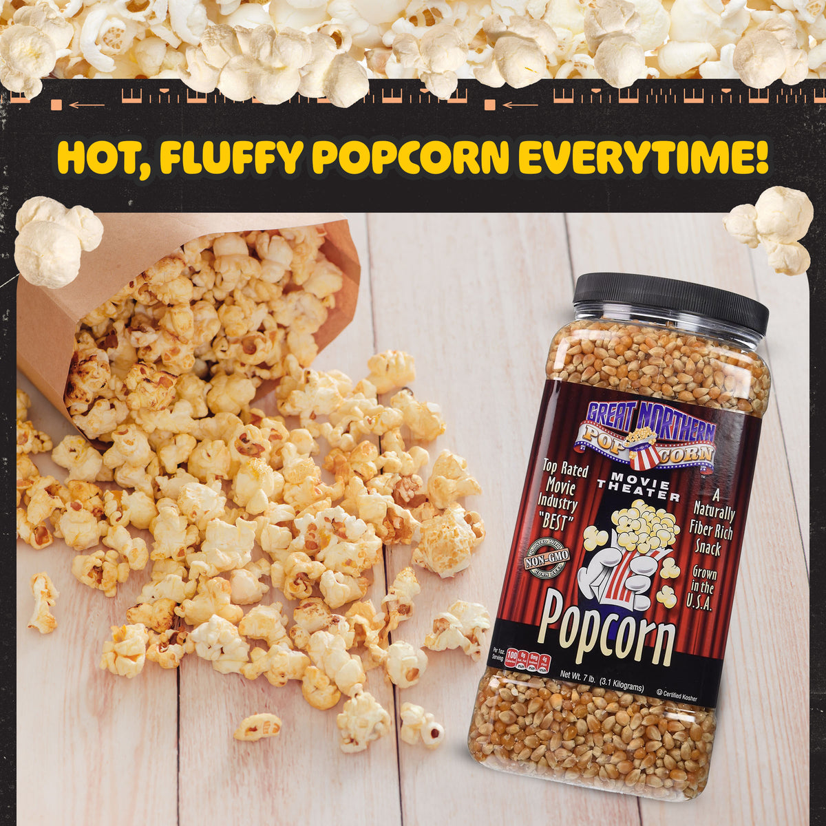 Great Northern Popcorn 7lbs Yellow Popcorn Kernels