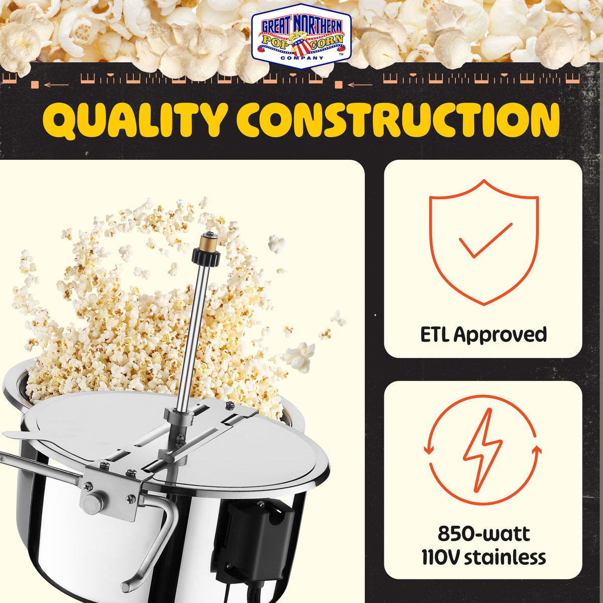 Great Northern Popcorn 10oz Popcorn Machine Kettle