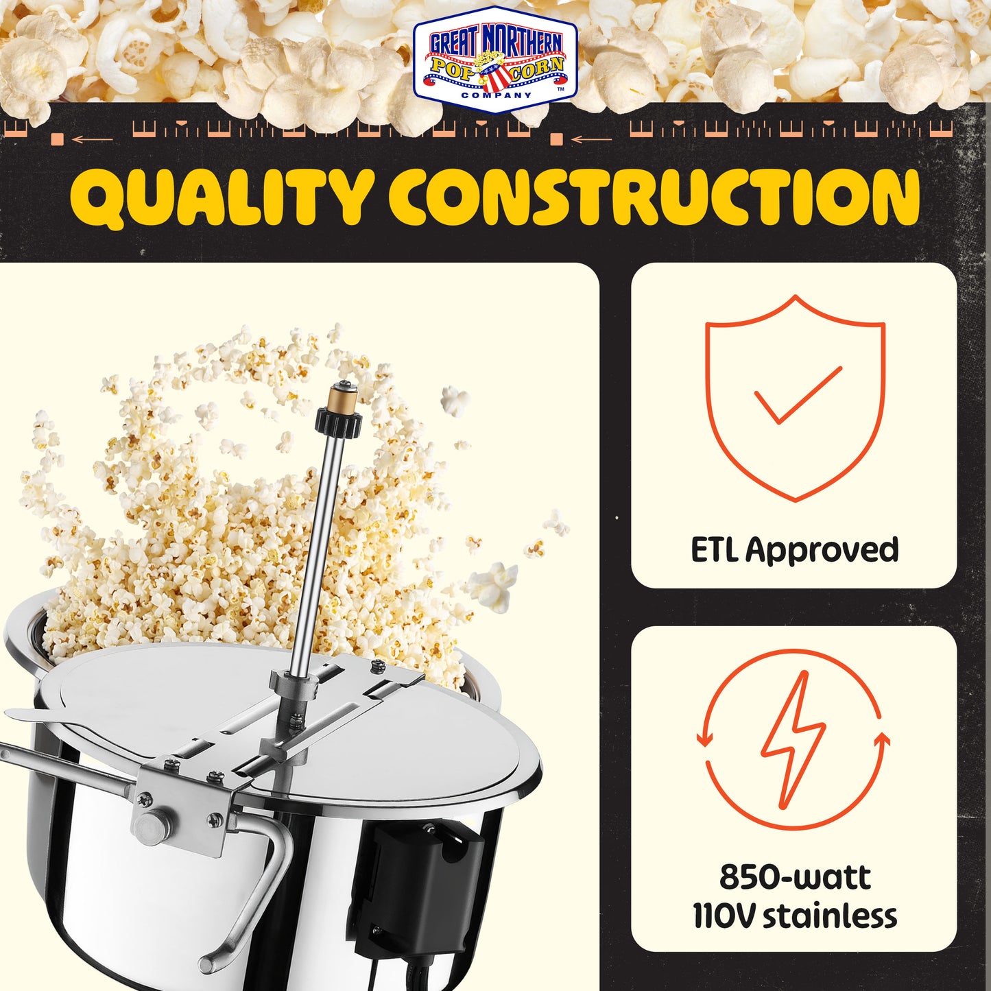 Great Northern Popcorn 10oz Popcorn Machine Kettle