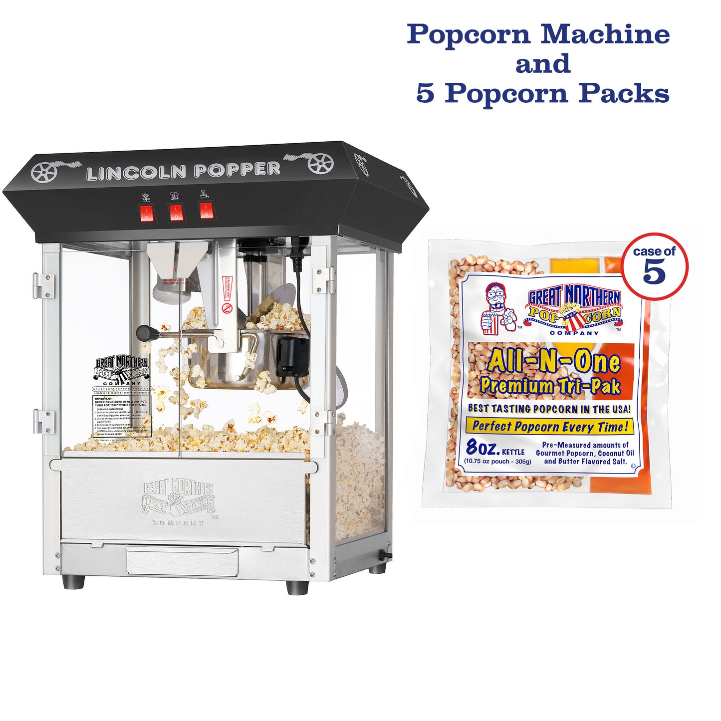 Great Northern Popcorn 8oz Machine and Popcorn