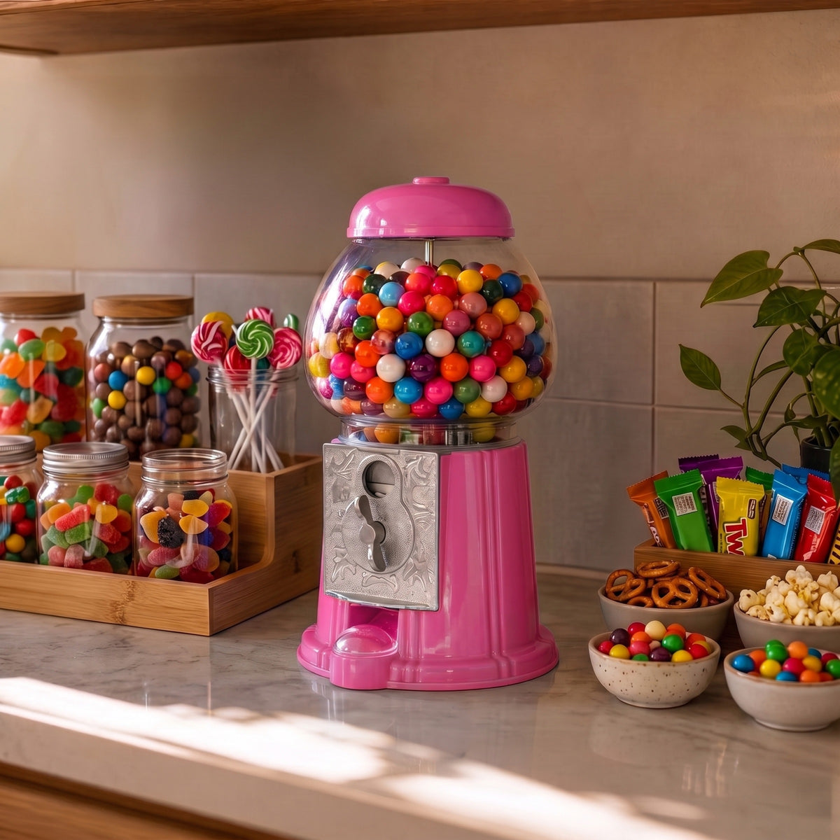 Great Northern Popcorn 15in Gumball Machine, Pink