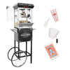 Great Northern Popcorn 8oz Popper with Cart, Black