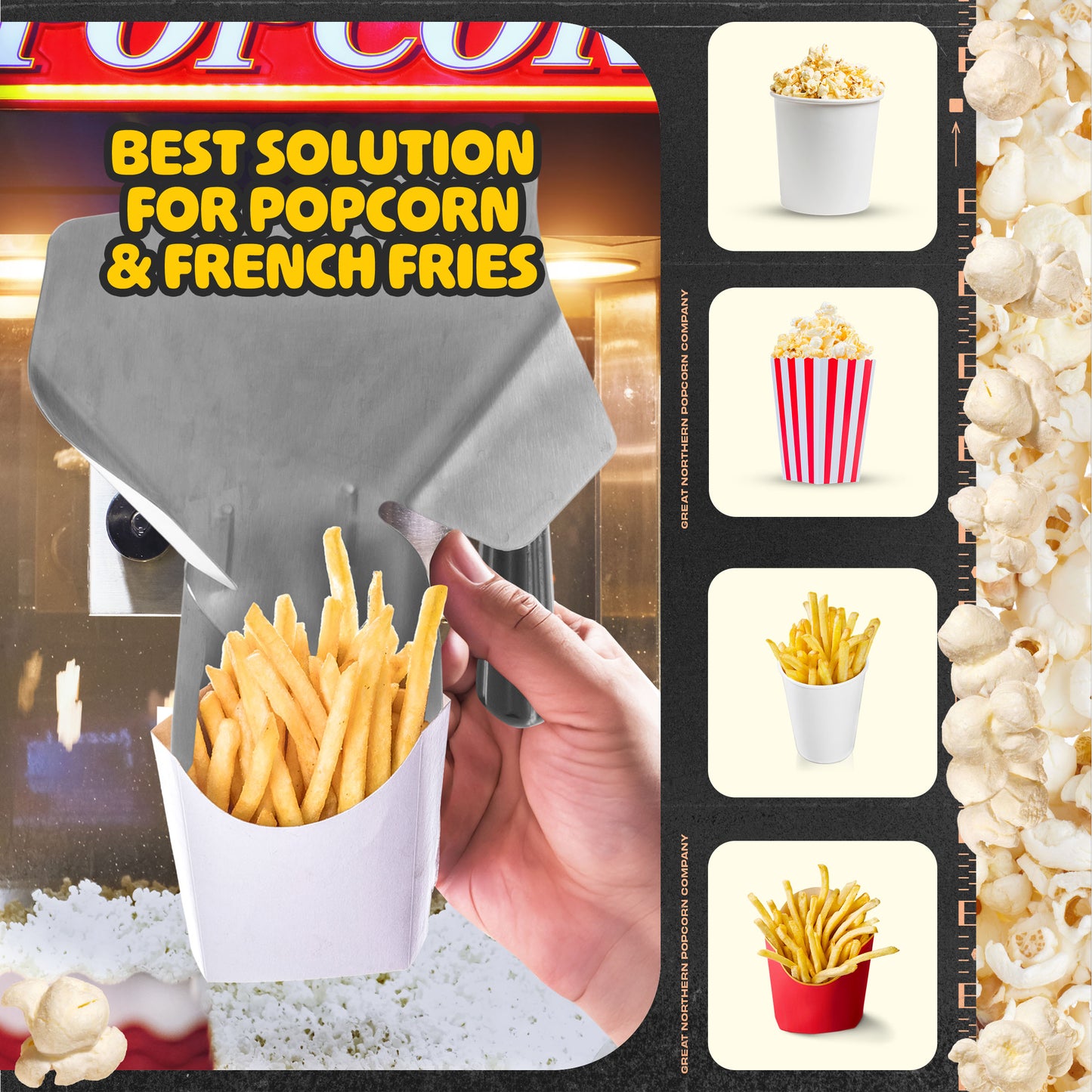 Great Northern Popcorn or Fry Scoop and Saltshaker