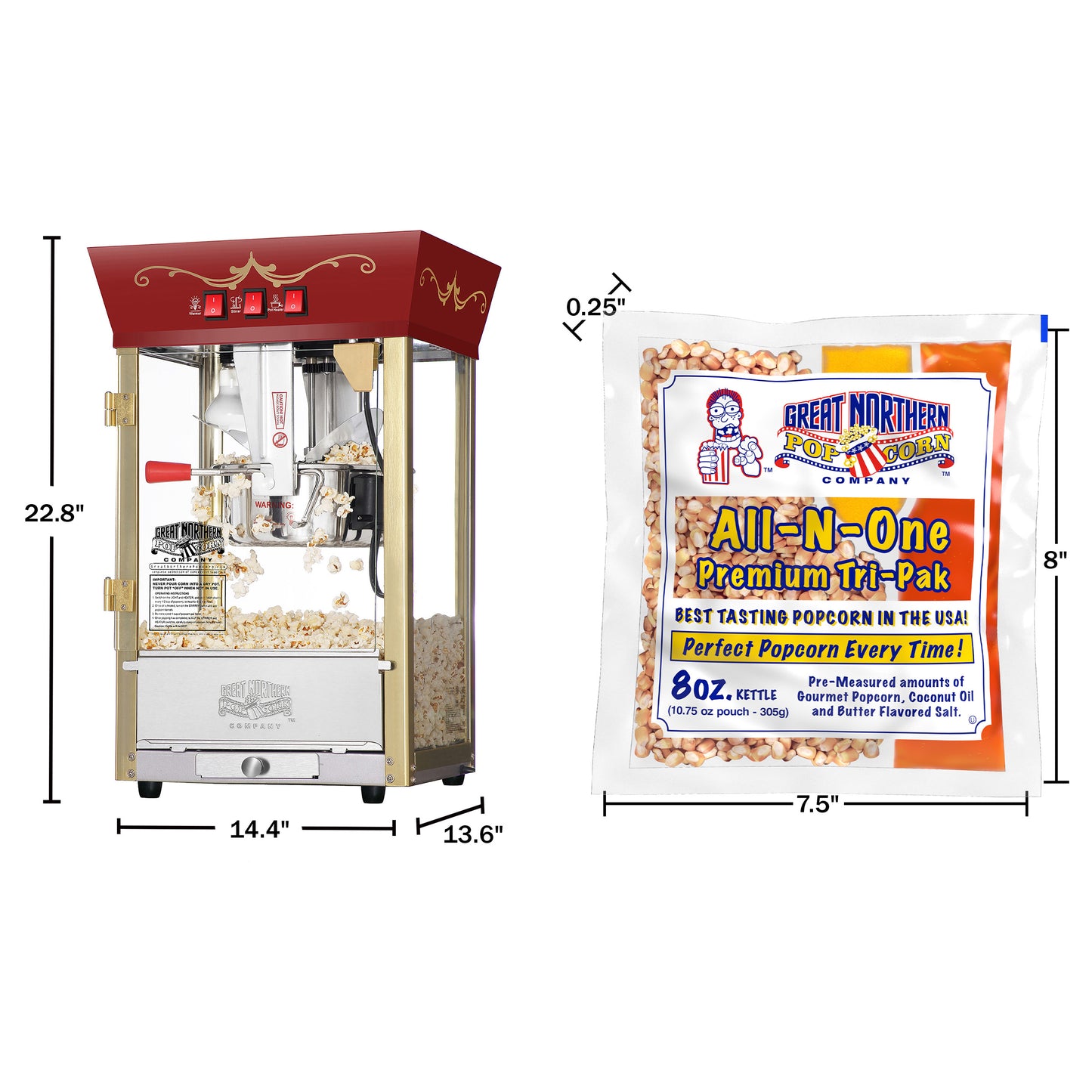 Great Northern Popcorn Matinee Machine and Popcorn