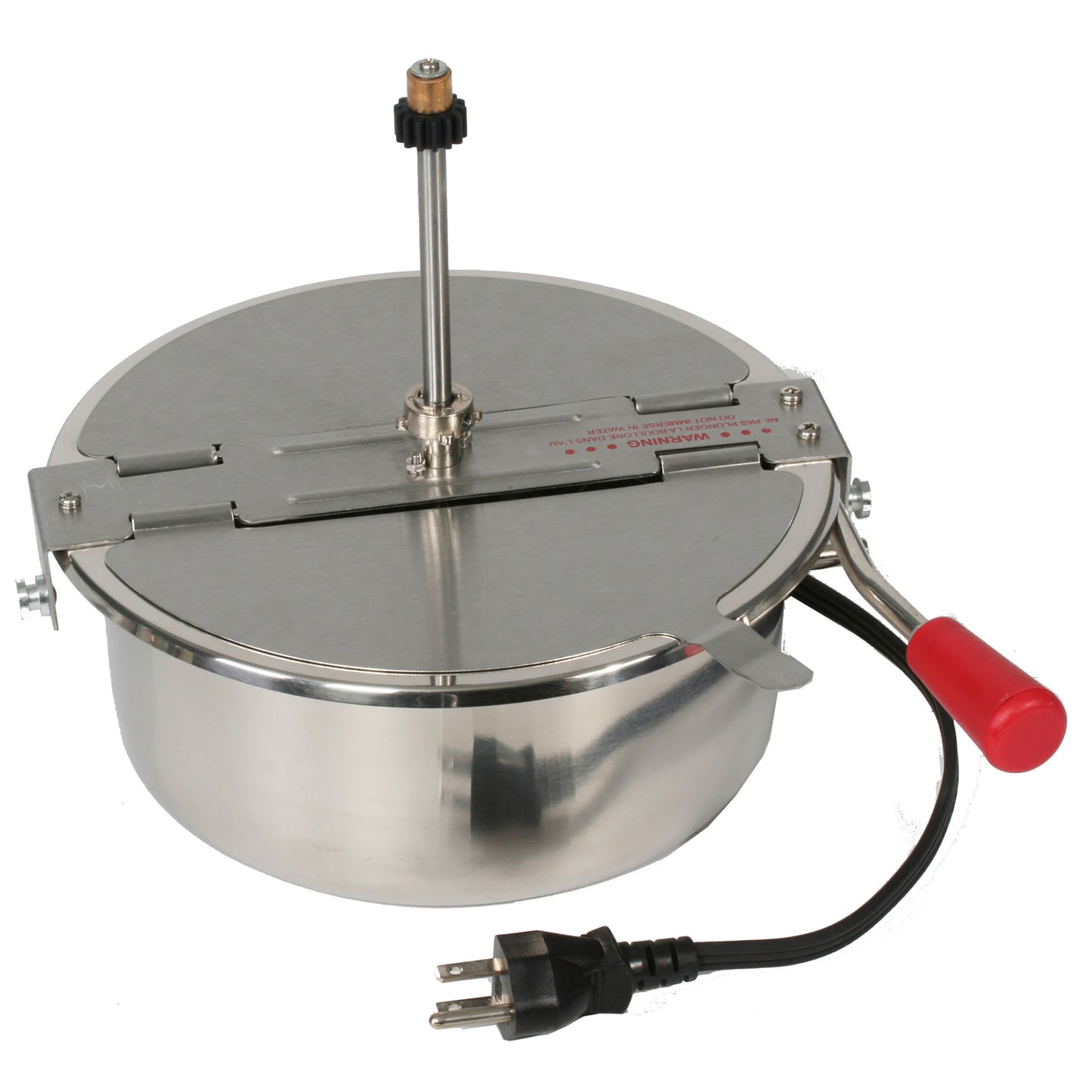 8-Ounce Replacement Kettle for Popcorn Machine - 750W Kettle Popper with Lid, Stirrer, Gear Shaft, and 3-Prong Plug by Great Northern Popcorn