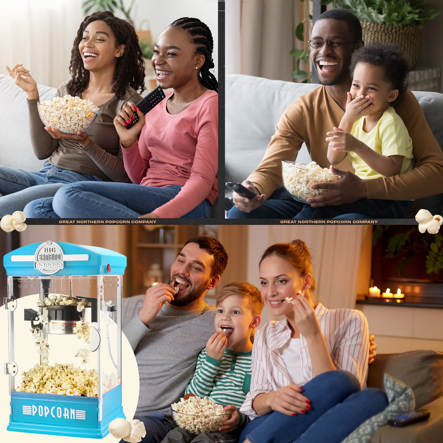 Great Northern Popcorn Big Bambino Machine, Blue