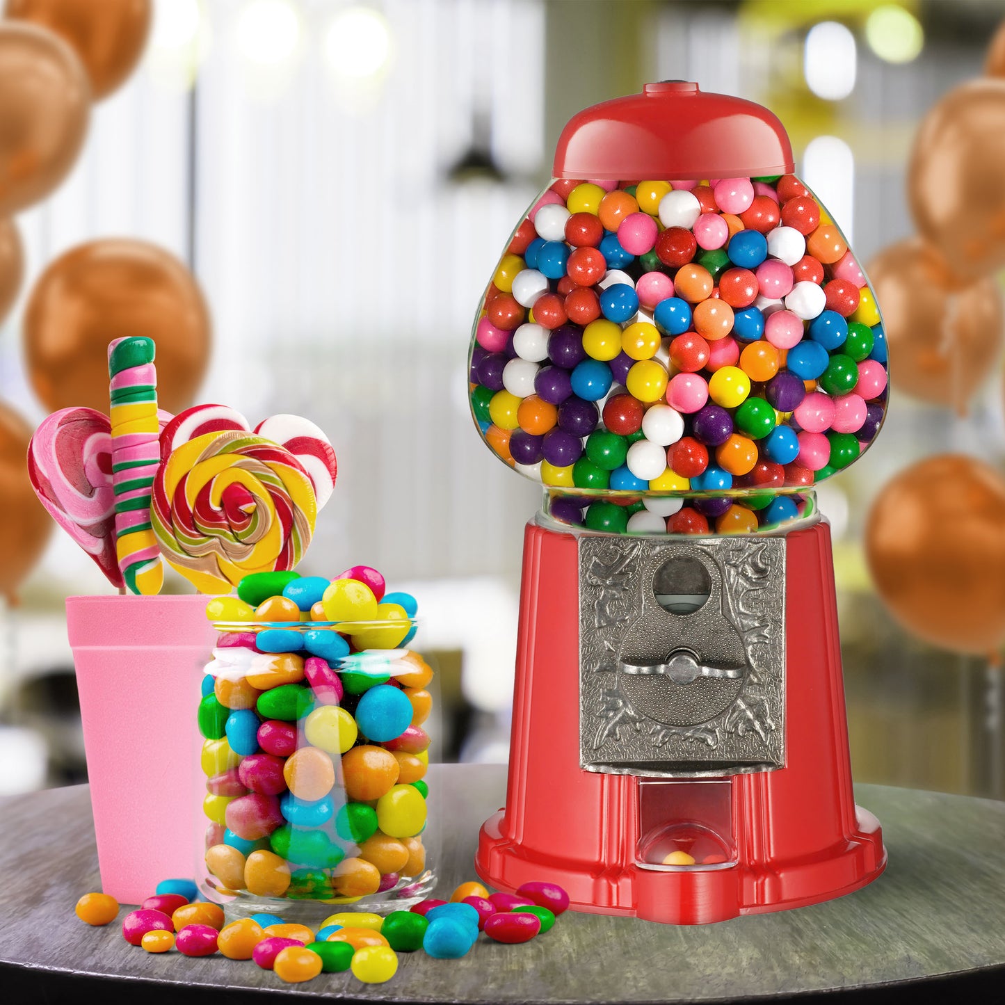 Great Northern Popcorn Mini Gumball Machine, Red