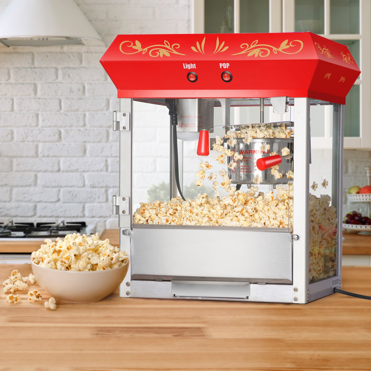 Great Northern Popcorn 4oz Countertop Popper, Red