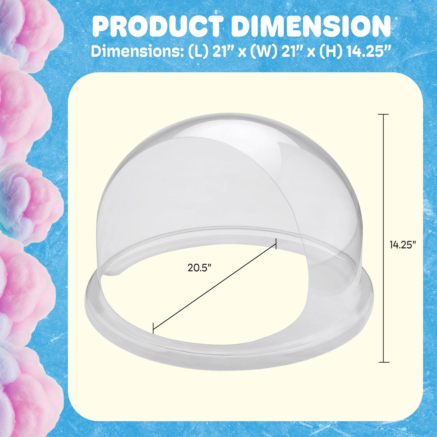 Great Northern Popcorn 21in Cotton Candy Dome