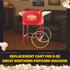 Great Northern Popcorn 8oz Rolling Cart, Red