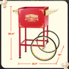 Great Northern Popcorn 8oz Rolling Cart, Red