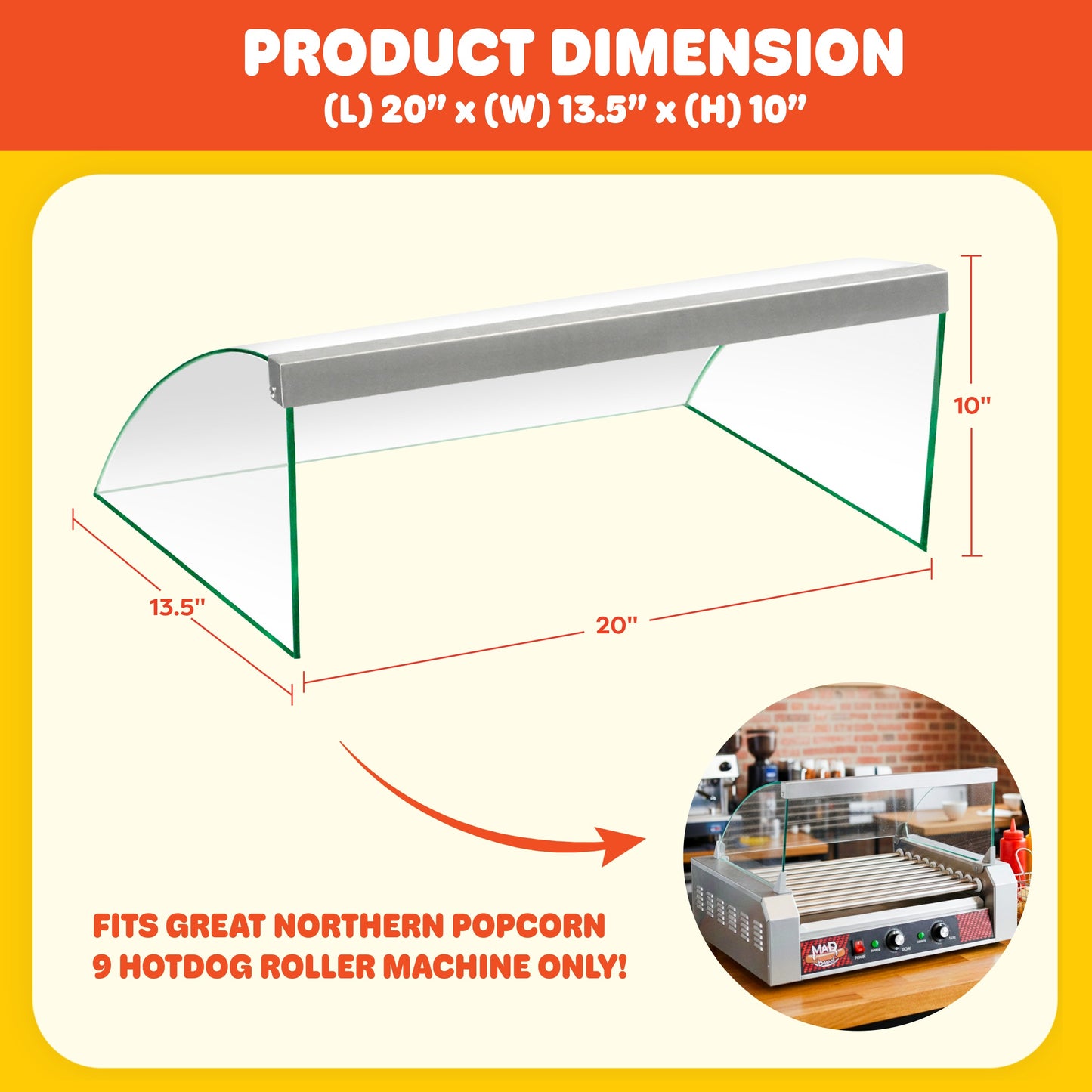 Great Northern Popcorn 9-Roller Grill Cover