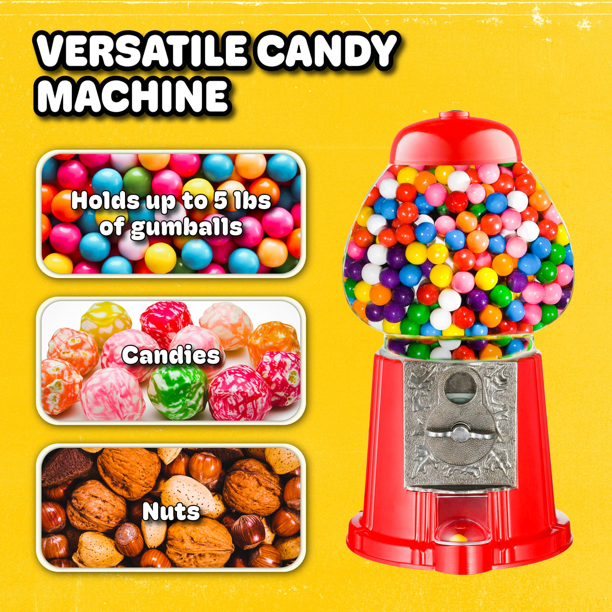 Great Northern Popcorn Mini Gumball Machine, Red