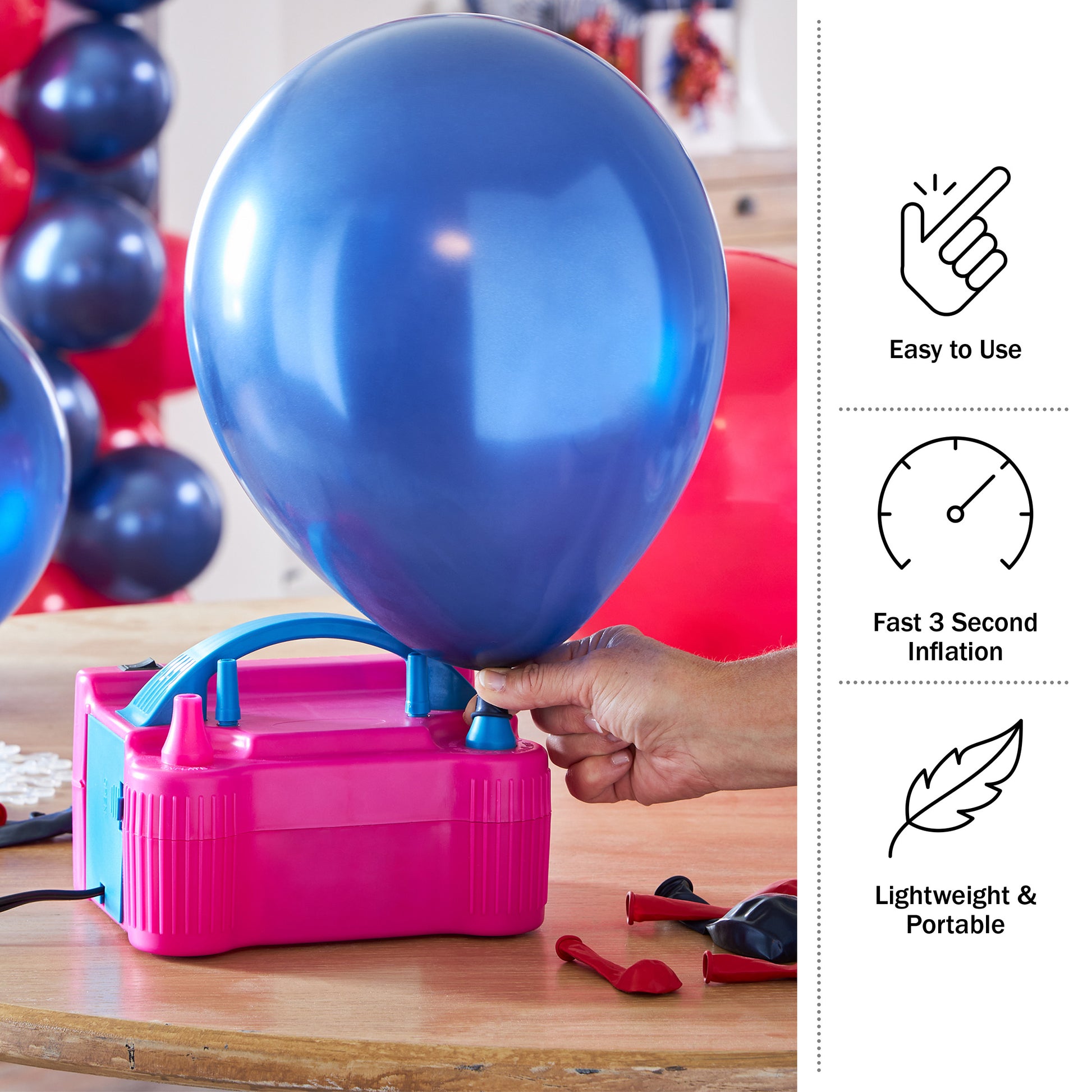 Electric Balloon Inflator and Balloon Arch Kit (60-Piece)