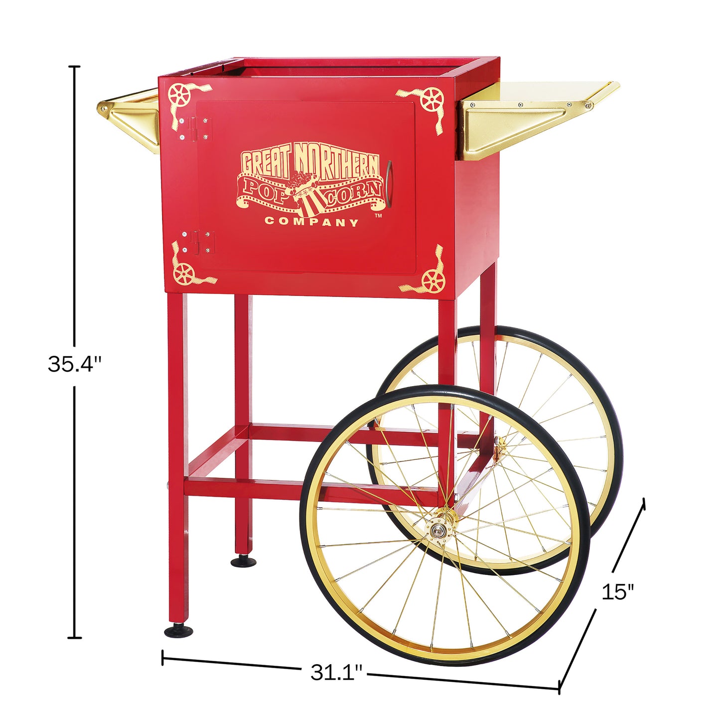 Popcorn Cart for 8 Ounce Popcorn Machines - Red