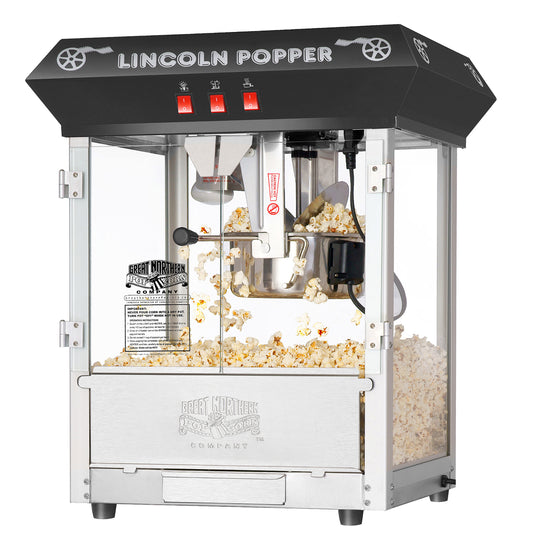 Great Northern Popcorn 8oz Lincoln Popper, Black