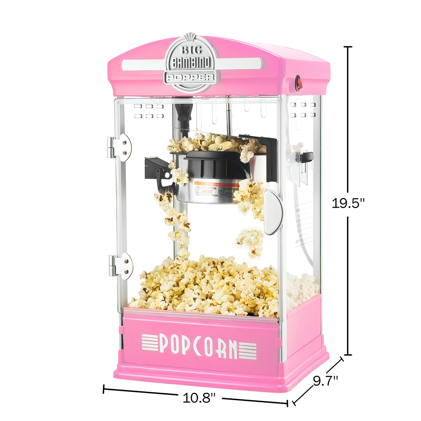 Big Bambino Countertop Popcorn Machine with 4 Ounce Kettle - Pink