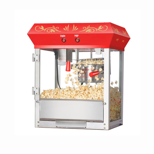 Foundation Countertop Popcorn Machine with 4 Ounce Kettle - Red