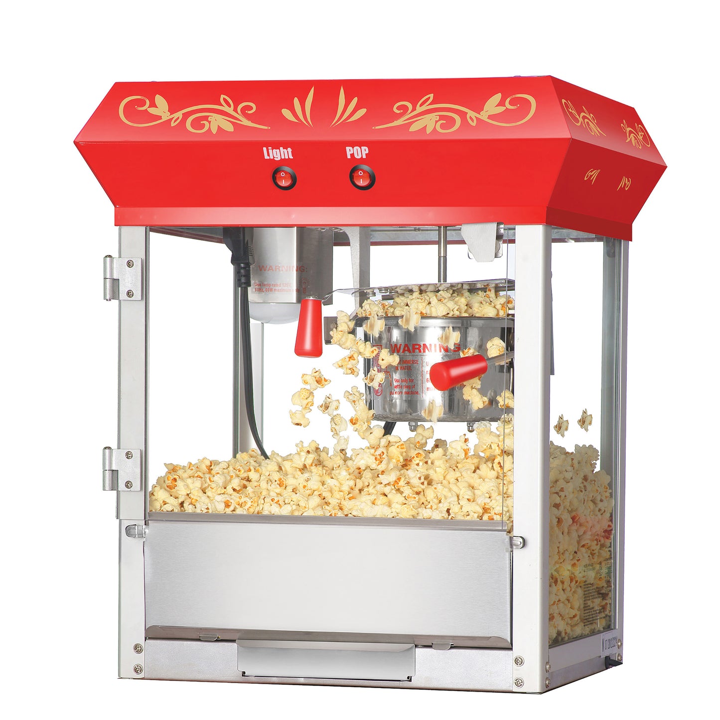 Foundation Countertop Popcorn Machine with 6 Ounce Kettle - Red
