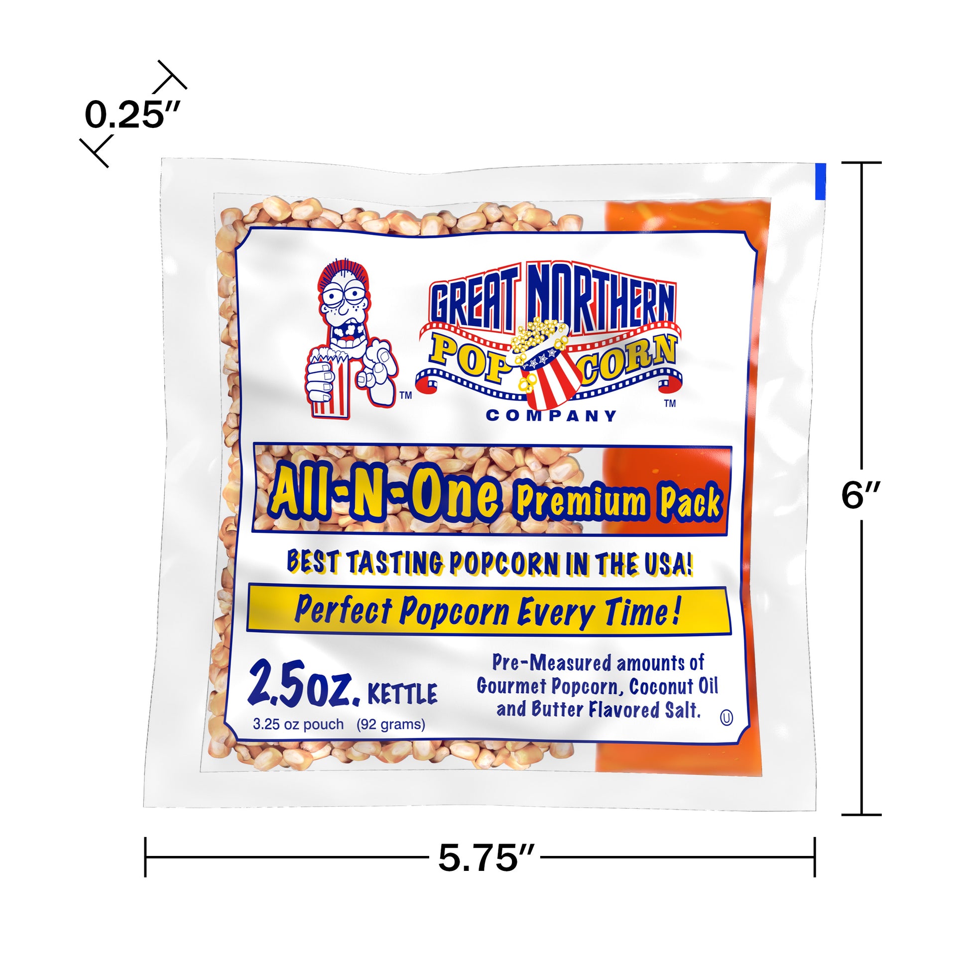 12oz Popcorn Packs and 100 Popcorn Bags – 24 Pre-Measured, All-in-One  Kernels, Salt, Oil Packets for Popcorn Machines by Great Northern Popcorn 