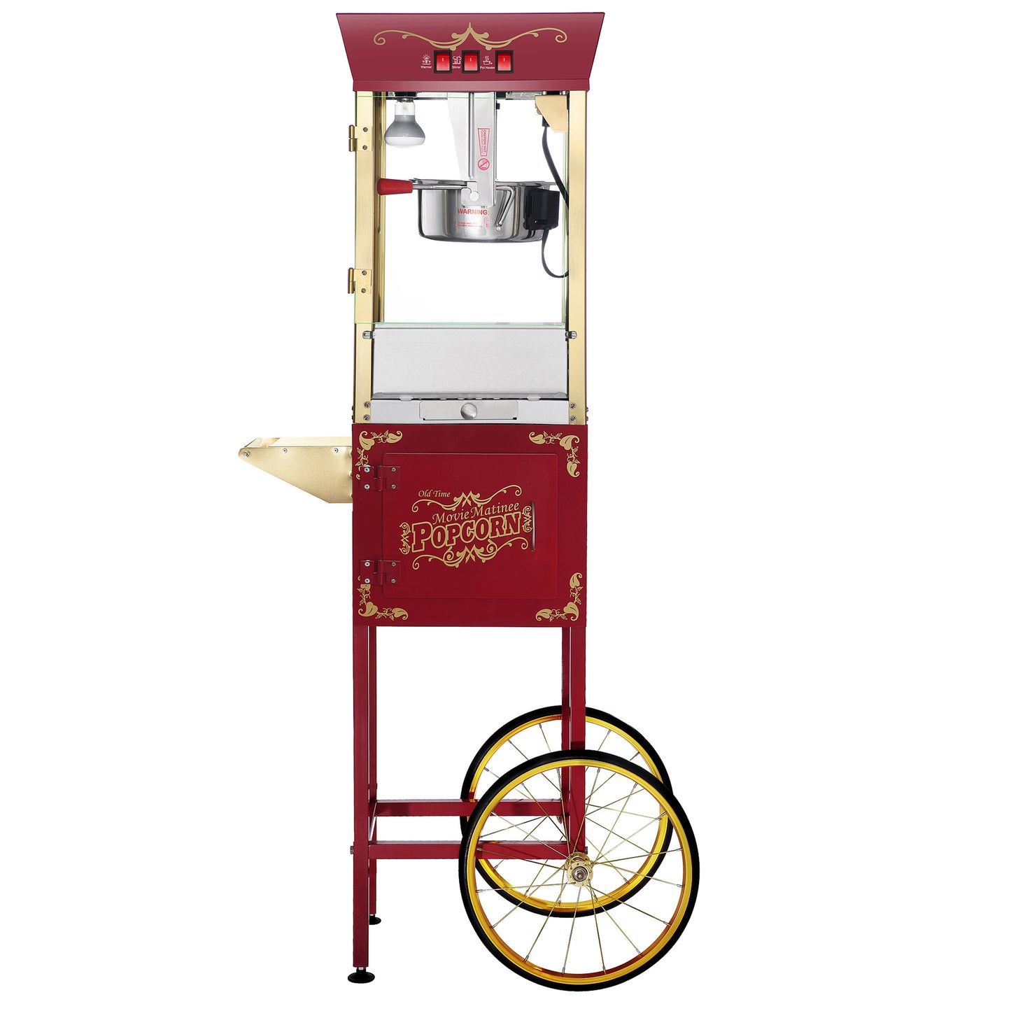 Great Northern Popcorn 8oz Popper with Cart, Red