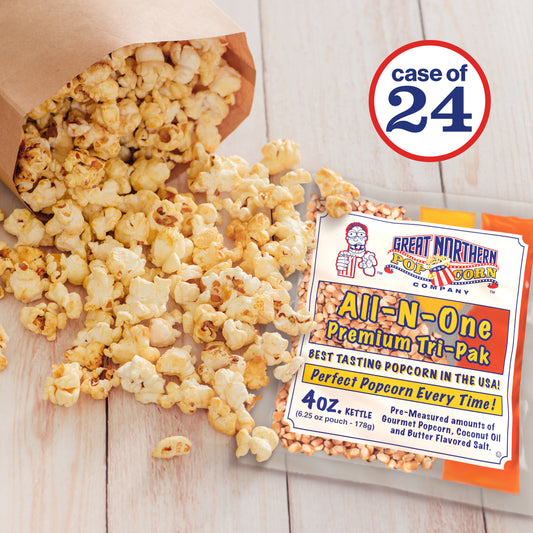 Great Northern Popcorn 4oz Packs, 24 Case