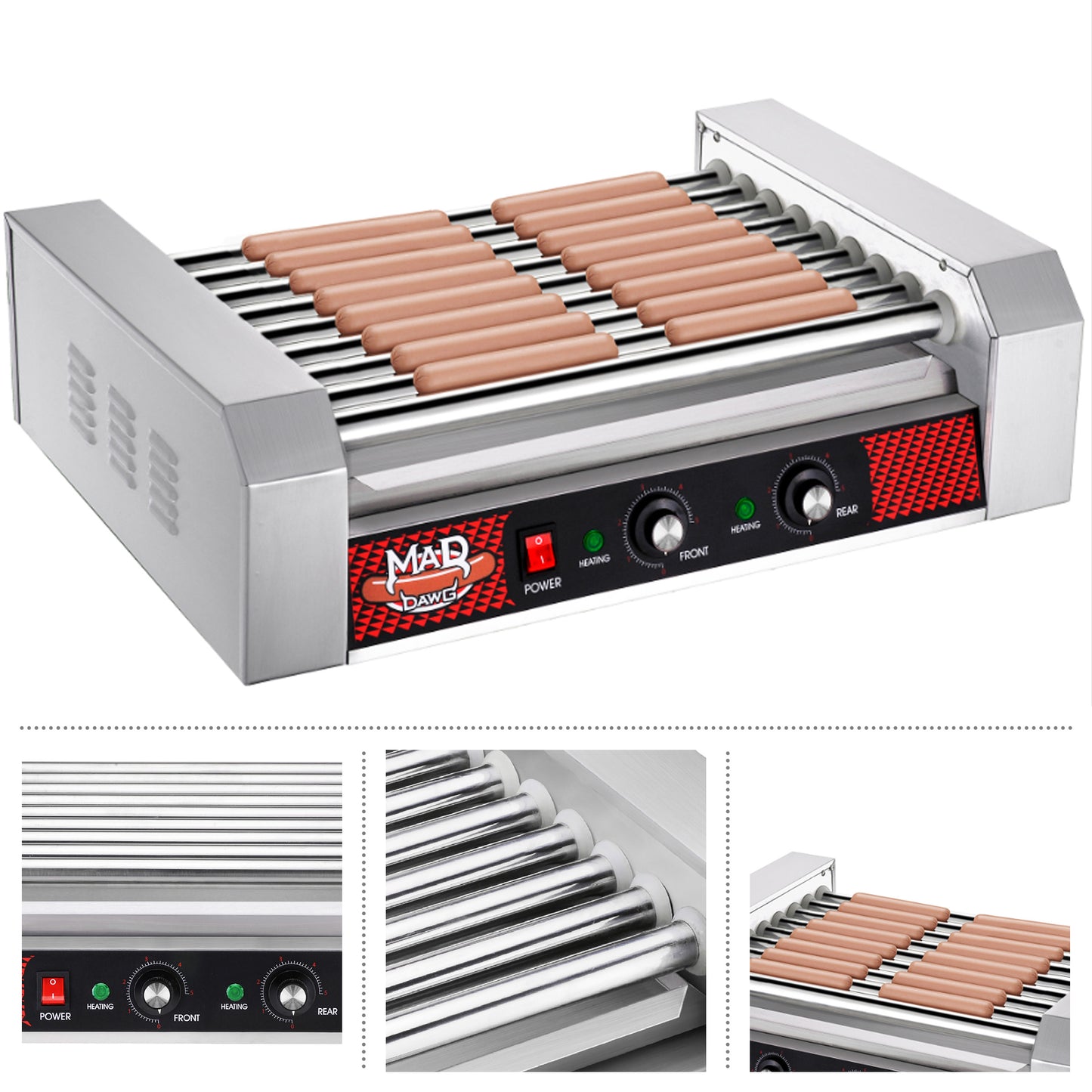 24 Hot Dog 9 Roller Grill