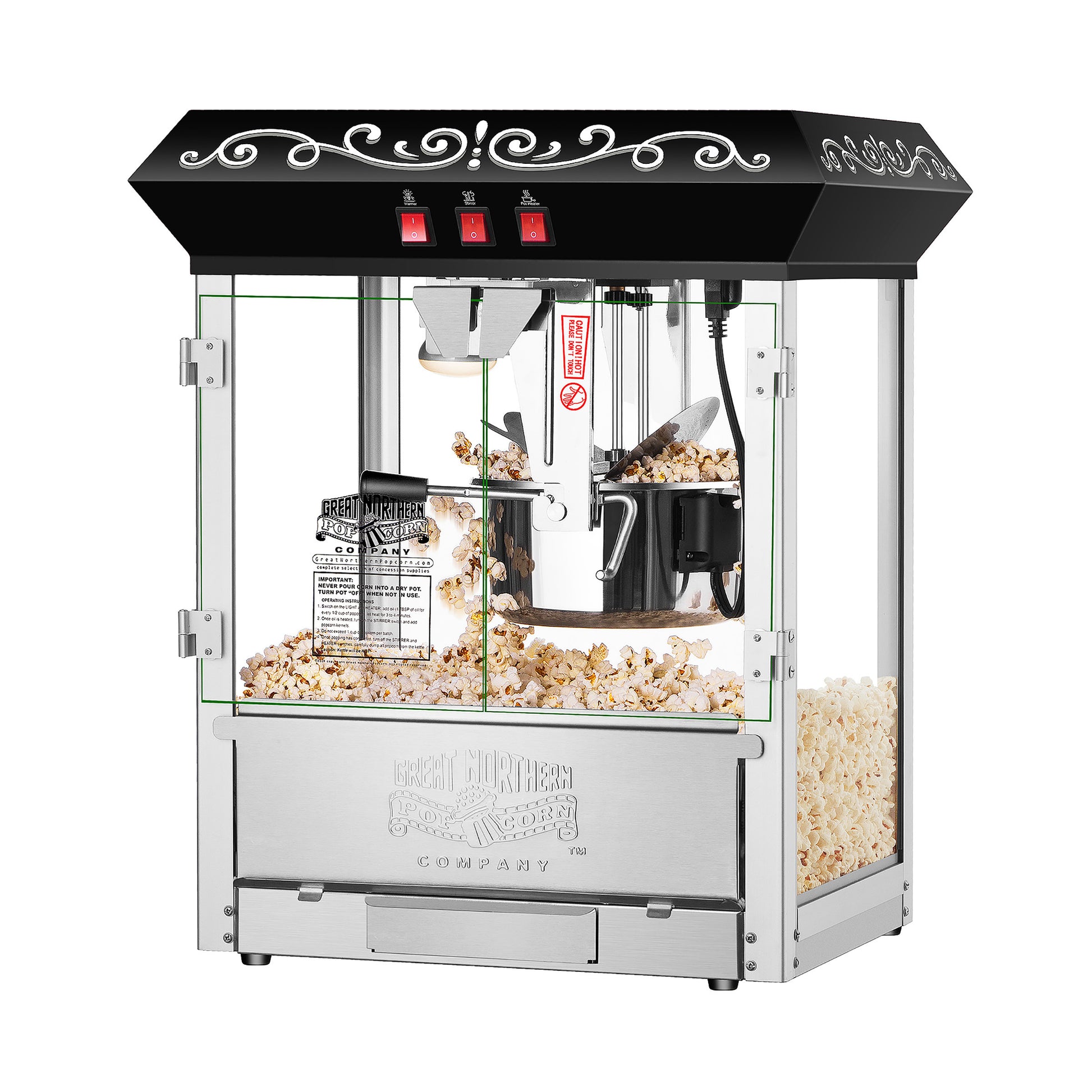 Perfect Popper Popcorn Machine - 10oz Stainless-Steel Kettle