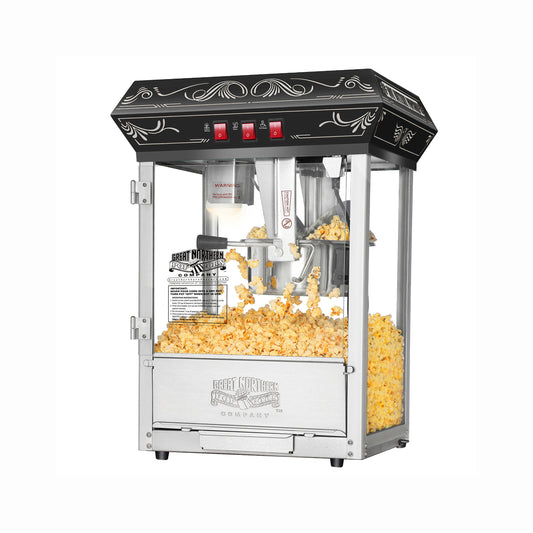 Good Time Countertop Popcorn Machine with 8 Ounce Kettle - Black