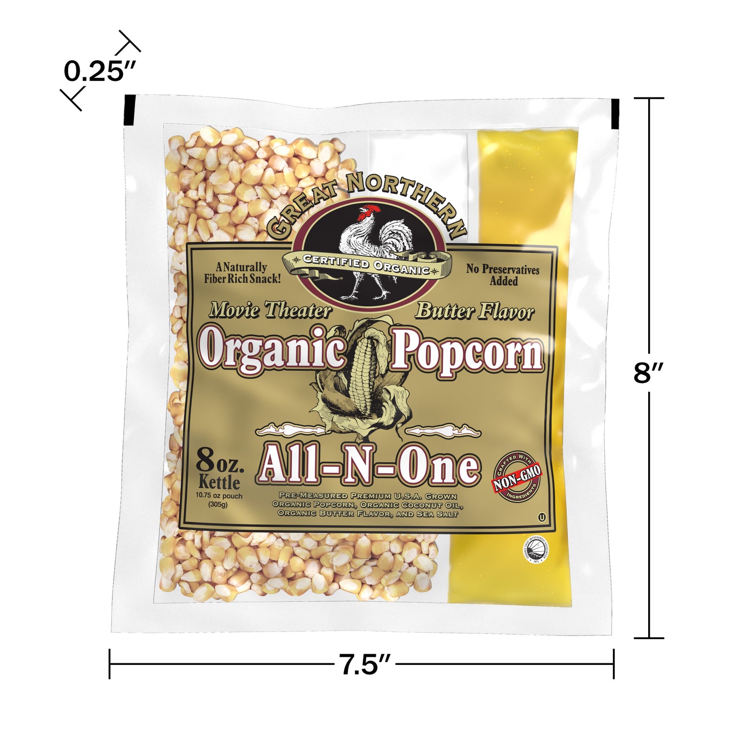GREAT NORTHERN POPCORN COMPANY - 8 oz Popcorn Packs –