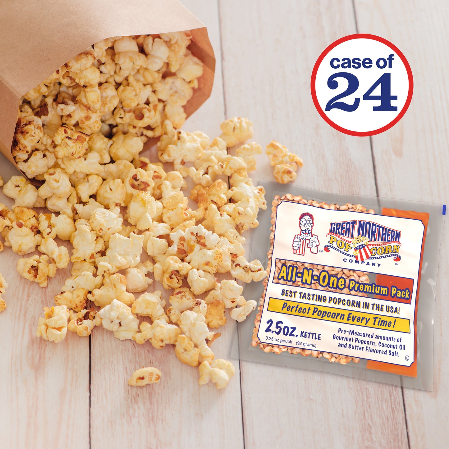 Great Northern Popcorn 2.5oz Packs, 24 Case