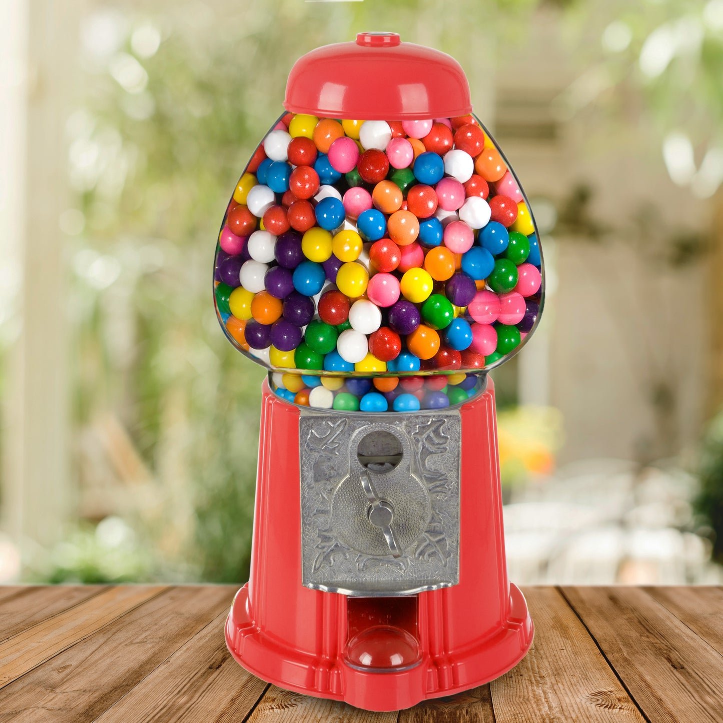 15" Gumball Machine with Coin Bank - Red