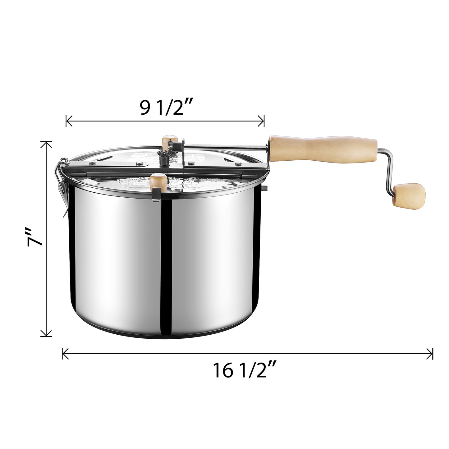 6.5 Quart Stovetop Popcorn Maker  - Silver
