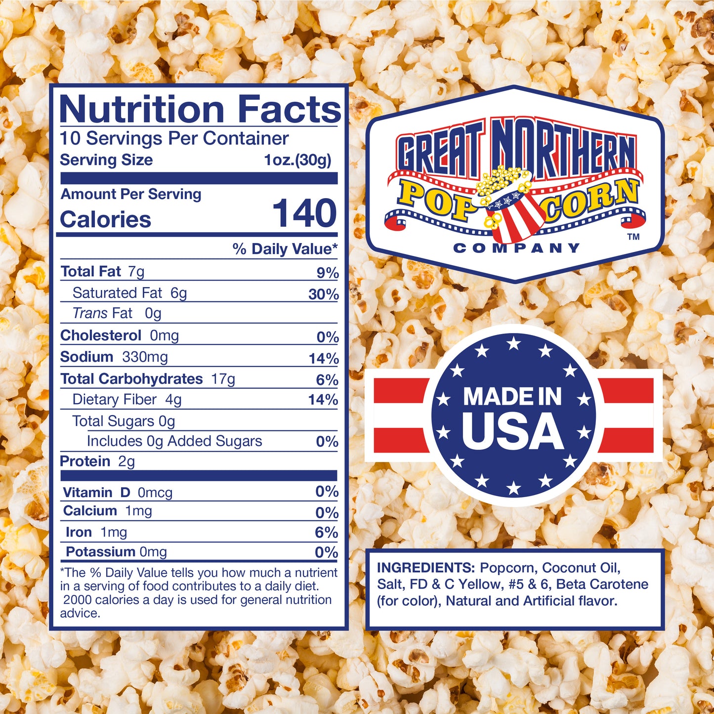 100 Popcorn Bags and 10 Ounce All-in-One Popcorn Packs  – Case of 24
