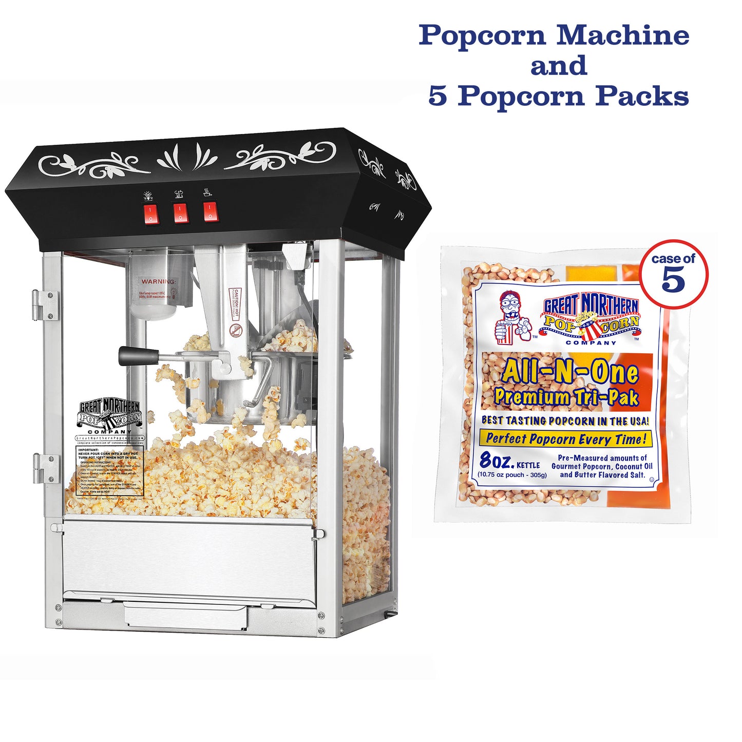 Foundation Countertop Popcorn Machine and Popcorn